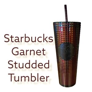 Starbucks Burgundy Grid Venti Tumbler BNWT